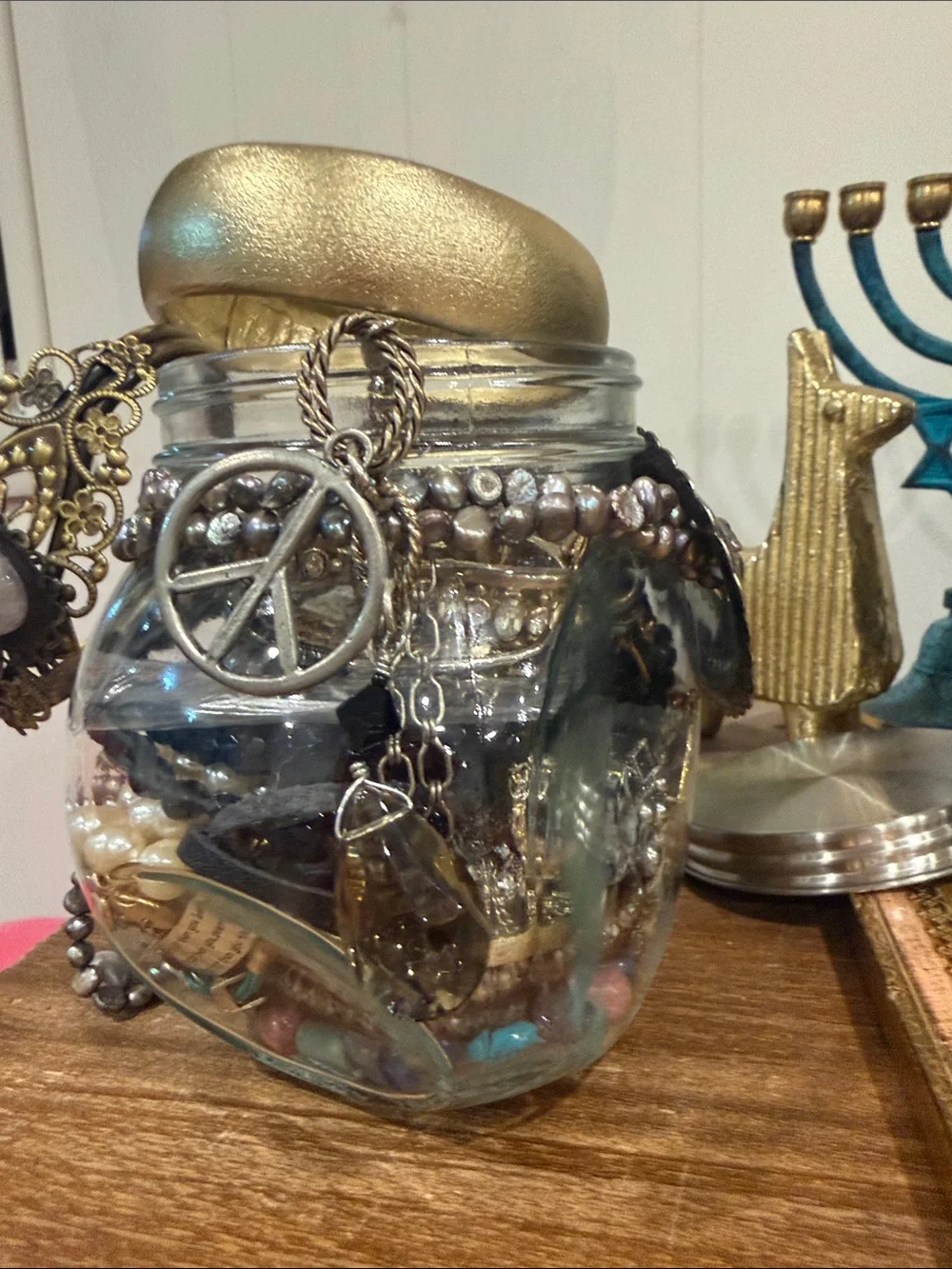 Luxe dark moody glam boho Mystery Jewelry Jar